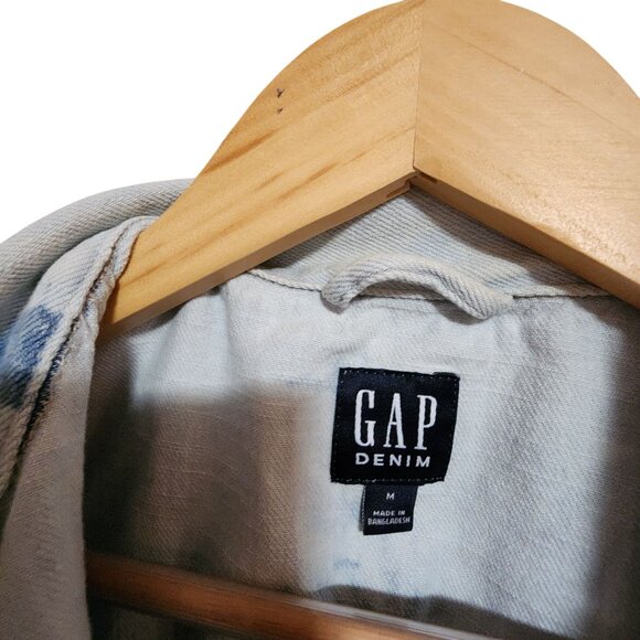Gap Denim Tie-Dye Womens Jean Jacket Medium - Picture 3 of 3